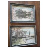 2 Buckingham Washington DC prints - nice frames -