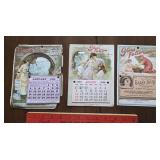 3 1800s calendars - Deansville & glens falls