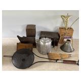 Campfire Popcorn Basket, Bee Smoker, Brass