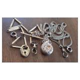 3 Victorian watch fobs in Croton watch case