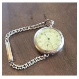 Waltham pocket/wrist watch on a Hadley wrist band