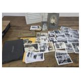 Box of photos, frames, photo albums