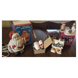 Christmas - goose candle holder, light up santa,