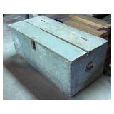 Early Tool Chest w/ contents-old green paint