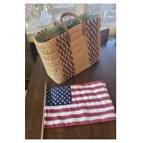 Moroccan market basket & flag