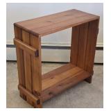 Knotty pine shelf stand