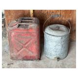 2 Early Galvanized Gas Cans - shipping not