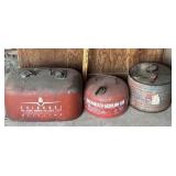 Galvanized Gasoline Cans & Evinrude Boat Motor