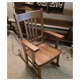 Stocky mission oak youth rocker (for older