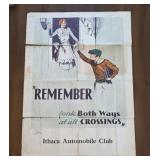 Rare 1931 Ithaca automobile club poster -