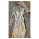 Vintage wedding gown with box and a photo