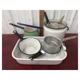 Enamel pot and pans etcï¿½