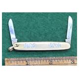 Early pocket knife 12k GF Wells on the clasp