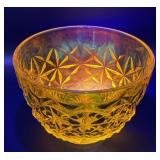 Glow glass Honey gold bowl *heavy