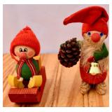 Pair of Vintage Swedish Wood Figures