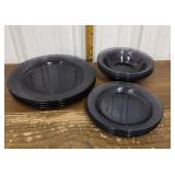 Pyrex plates, bowls