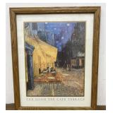 Van Gogh The Cafe Terrace print - oak frame