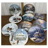 Thomas Kinkade & Julie Zsupnik collector plates.