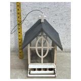 White Birdhouse Tin