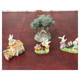 Easter Holiday Figurines (4)- small chip on tree