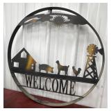 Welcome wall hanging sign