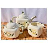 1958 Hand Painted Teapot, Cream & Sugar