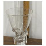 Signed Steuben crystal "Spiral" vase