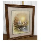 Andres Orpinas- ï¿½Church Pond Swanï¿½ print *frame