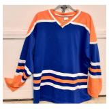 Vintage Blue & Orange Hockey Jersey, L. Needs