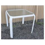 Glass patio table 20x20x18