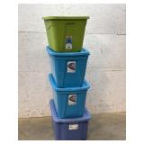 4 Heavy Duty Storage Totes