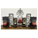 Wall candle decor. 14 small ones, 7 various