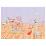 Pyrex, etc Glass Measuring Cups