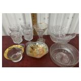 Stemware, vase and bowls