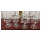 7 Libbey stemware "Rose Boutique"