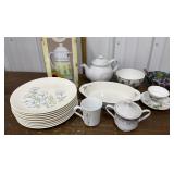 Plates, carafe, teapot, bowls etc *a few chips on