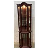 2 Door Light-Up Corner Curio Cabinet 20/18/70