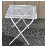 Mesh folding patio table16x16x17-$ for food pantry