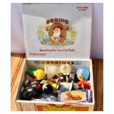 Cigar Box with Early Plastic Toys, Pencil