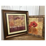 2 large contemporary poppy prints -Kirkland