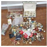 Costume jewelry mostly earrings