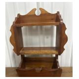 Cherry shelf / wall pocket
