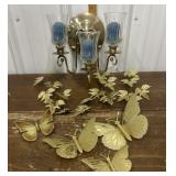 Retro 80ï¿½s wall decor Ivy Butterflies candles.