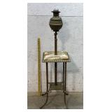 Brass Piano/banquet Lamp w/ Marble Top