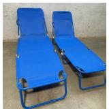 Folding Lounge Chairs (blue)