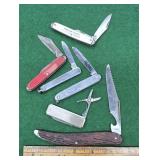 6 pocket knives - Barlow b244, imperial, etc