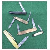 5 Jack knives incl 2 Miller Bros