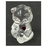 Fenton July Birthstone Bear -signed Danielle-