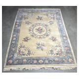 Hand Knotted 100 % Wool Floral Area carpet 134/96