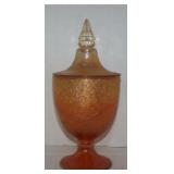 Vintage Jeanette Marigold Carnival Glass Candy